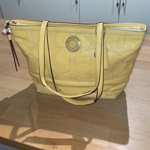 COACH Purse -  Beautiful Yellow Patent Leather